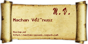 Machan Vénusz névjegykártya